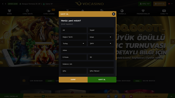 Vdcasino’da Nasıl Hesap Açabilirim?